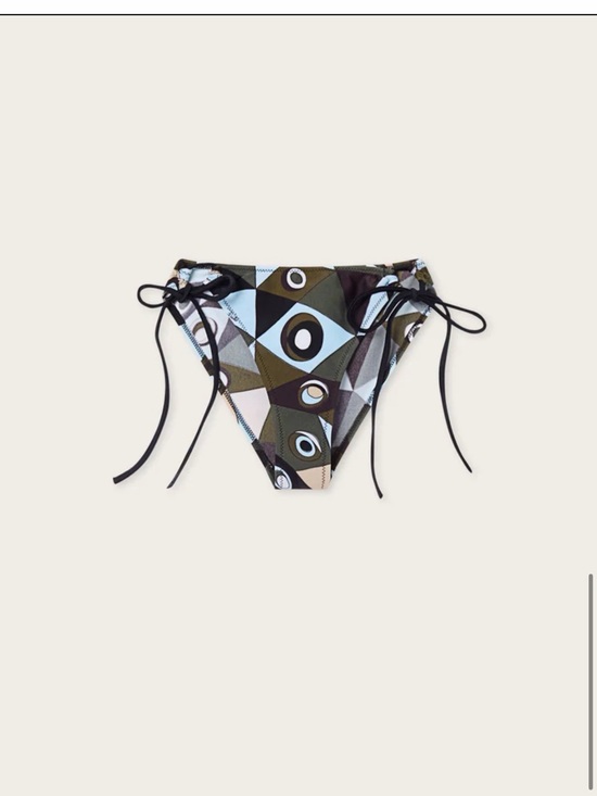 Emilio Pucci Other - Emilio Pucci Olive Green Geometric Tie-Side Bikini Bottom